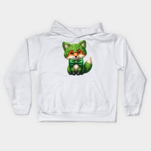 Clover Fox St Patricks Day Kids Hoodie